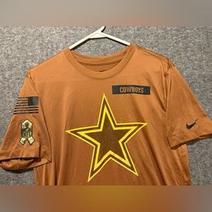 Dallas Cowboys Nike Salute to Service Tee Mens S brown Dri Fit Army NFL USA Nice